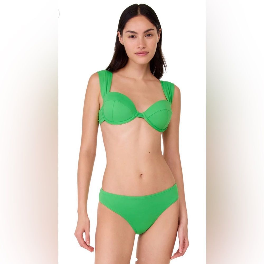 Kate Spade Shirred Underwire Bikini Top  & Bottom. Medium